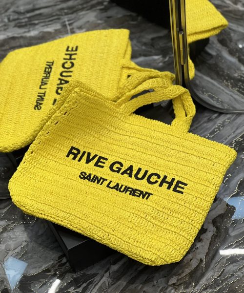 [REP 1:1] Saint Laurent Rive Gauche Supple Tote Bag Yellow For Women, Women's Bags 15in/38cm YSL