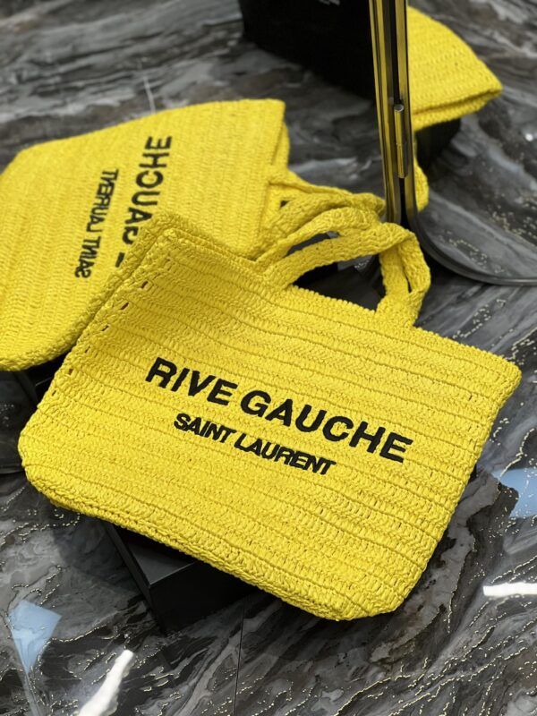 [REP 1:1] Saint Laurent Rive Gauche Supple Tote Bag Yellow For Women, Women's Bags 15in/38cm YSL