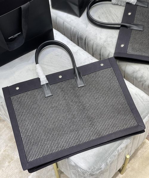 [REP 1:1] Saint Laurent Rive Gauche Tote Bag Grey For Women, Women's Bags 18.9in/48cm YSL