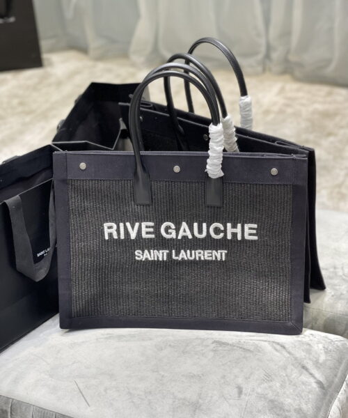 [REP 1:1] Saint Laurent Rive Gauche Tote Bag Grey For Women, Women's Bags 18.9in/48cm YSL