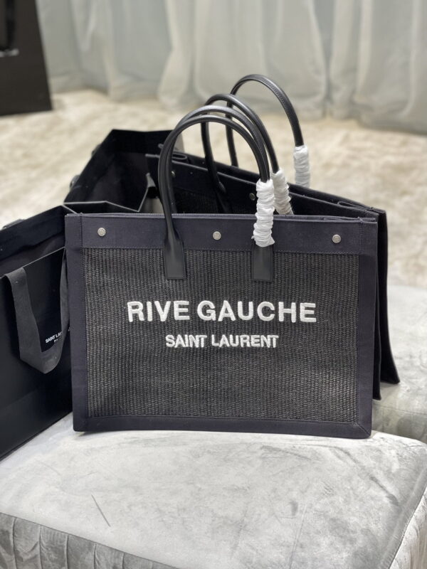 [REP 1:1] Saint Laurent Rive Gauche Tote Bag Grey For Women, Women's Bags 18.9in/48cm YSL