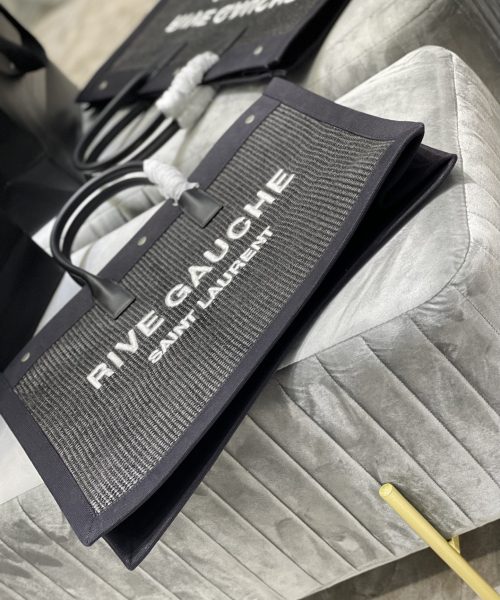 [REP 1:1] Saint Laurent Rive Gauche Tote Bag Grey For Women, Women's Bags 18.9in/48cm YSL