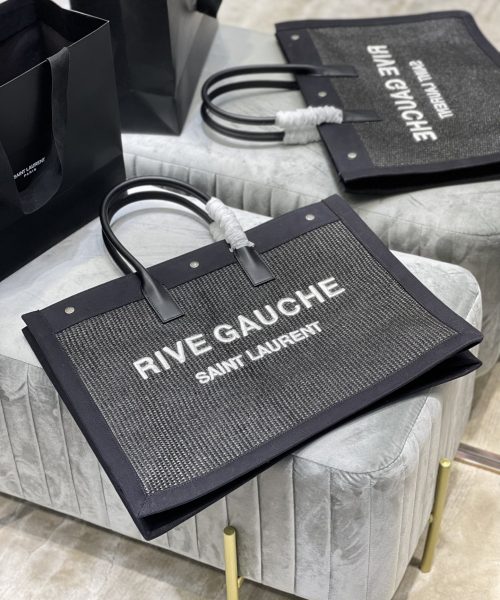 [REP 1:1] Saint Laurent Rive Gauche Tote Bag Grey For Women, Women's Bags 18.9in/48cm YSL