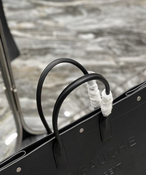 [REP 1:1] Saint Laurent Rive Gauche Tote Bag In Black For Women 18.9in/48cm YSL 587273CWTFE1000