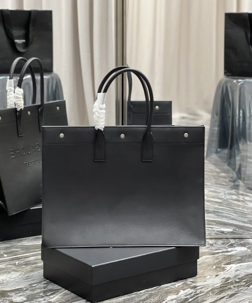 [REP 1:1] Saint Laurent Rive Gauche Tote Bag In Black For Women 18.9in/48cm YSL 587273CWTFE1000