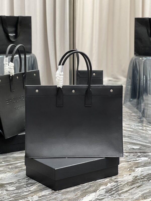 [REP 1:1] Saint Laurent Rive Gauche Tote Bag In Black For Women 18.9in/48cm YSL 587273CWTFE1000