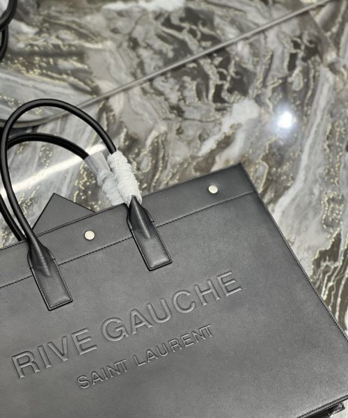 [REP 1:1] Saint Laurent Rive Gauche Tote Bag In Black For Women 18.9in/48cm YSL 587273CWTFE1000
