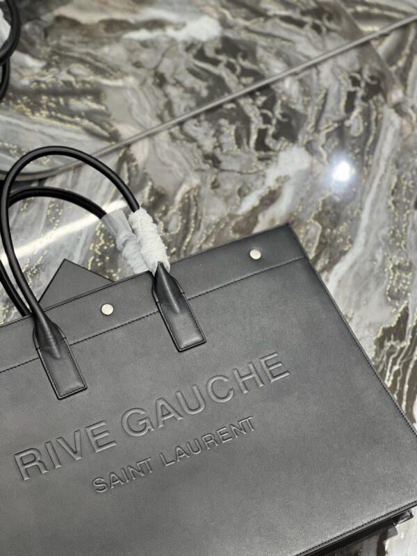 [REP 1:1] Saint Laurent Rive Gauche Tote Bag In Black For Women 18.9in/48cm YSL 587273CWTFE1000