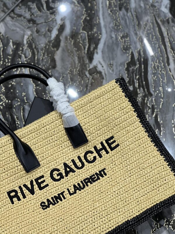 [REP 1:1] Saint Laurent Rive Gauche Tote Bag In Raffia For Women 18.9in/48cm YSL 685742GAAAG2099