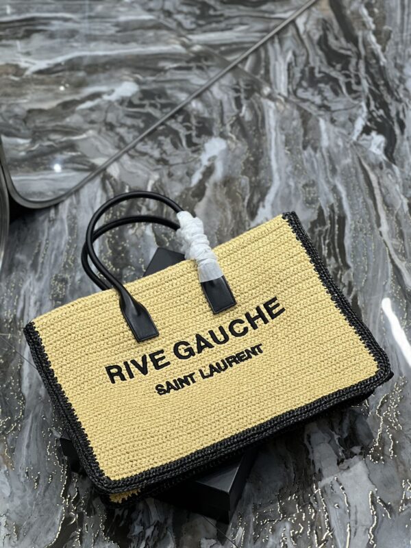 [REP 1:1] Saint Laurent Rive Gauche Tote Bag In Raffia For Women 18.9in/48cm YSL 685742GAAAG2099