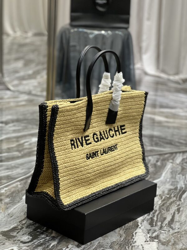 [REP 1:1] Saint Laurent Rive Gauche Tote Bag In Raffia For Women 18.9in/48cm YSL 685742GAAAG2099