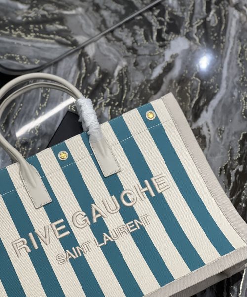 [REP 1:1] Saint Laurent Rive Gauche Tote Bag In Water Green For Women 18.9in/48cm YSL 499290FAAD51680