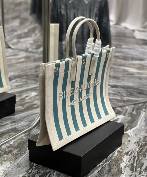 [REP 1:1] Saint Laurent Rive Gauche Tote Bag In Water Green For Women 18.9in/48cm YSL 499290FAAD51680
