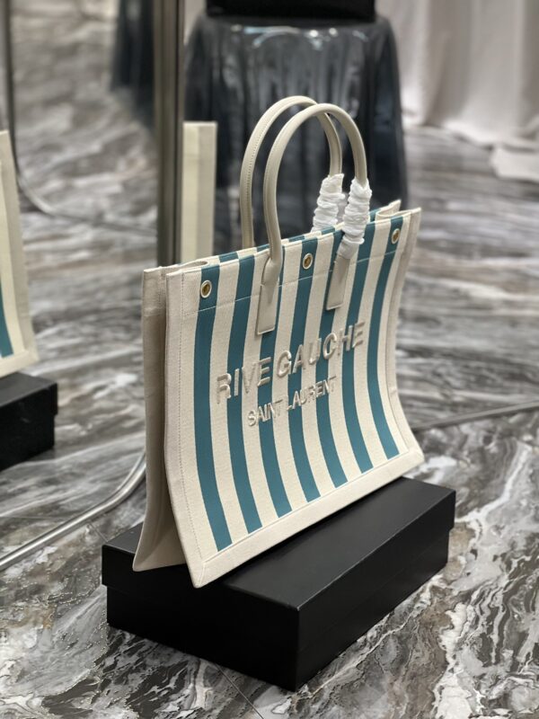[REP 1:1] Saint Laurent Rive Gauche Tote Bag In Water Green For Women 18.9in/48cm YSL 499290FAAD51680