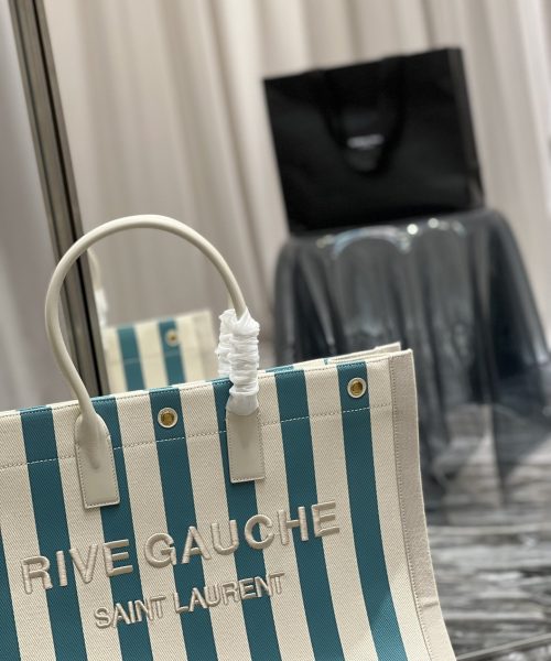 [REP 1:1] Saint Laurent Rive Gauche Tote Bag In Water Green For Women 18.9in/48cm YSL 499290FAAD51680