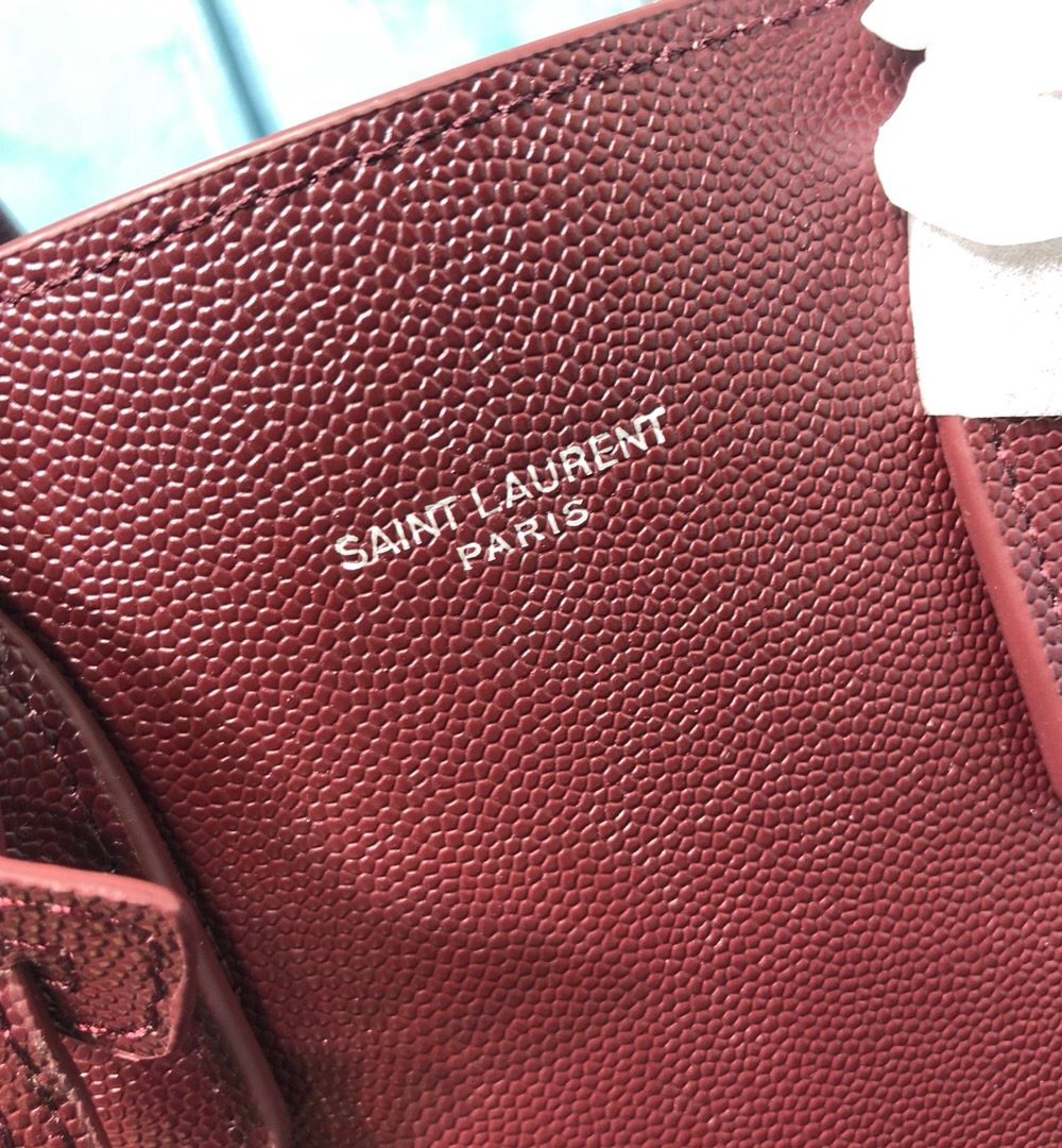 [REP 1:1] Saint Laurent Sac De Jour Baby In Shiny Burgundy For Women 10.2in/26cm YSL