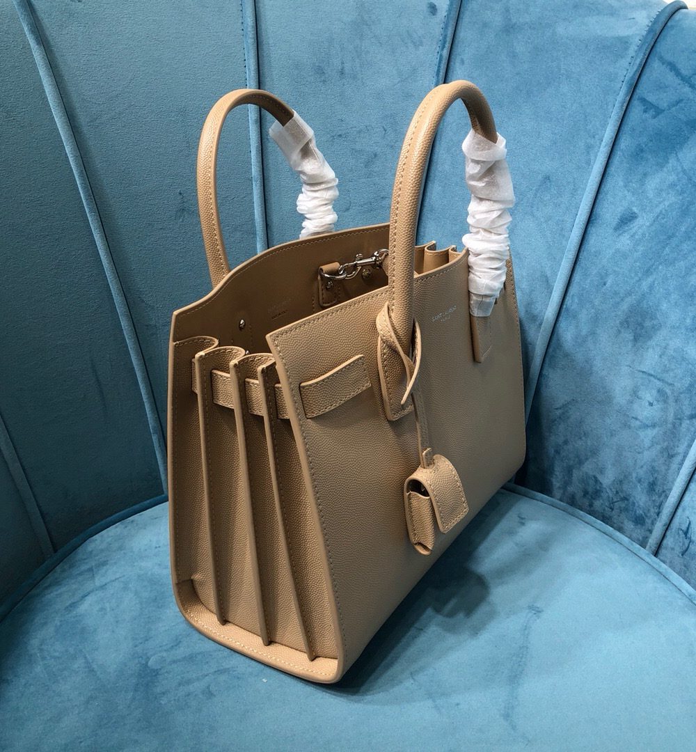 [REP 1:1] Saint Laurent Sac De Jour Baby In Shiny Dark Beige For Women 10.2in/26cm YSL 42186302G9W2721