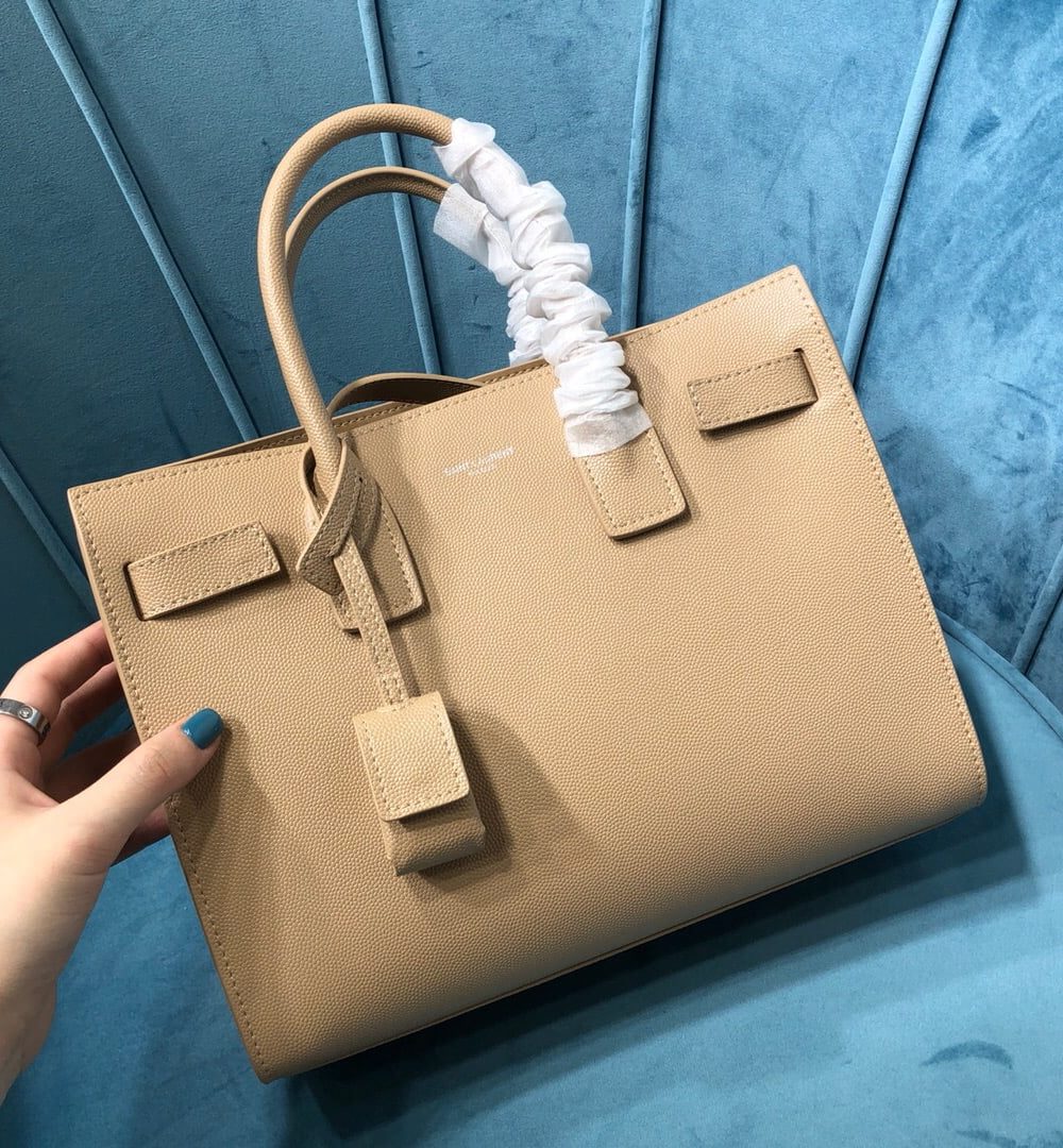 [REP 1:1] Saint Laurent Sac De Jour Baby In Shiny Dark Beige For Women 10.2in/26cm YSL 42186302G9W2721