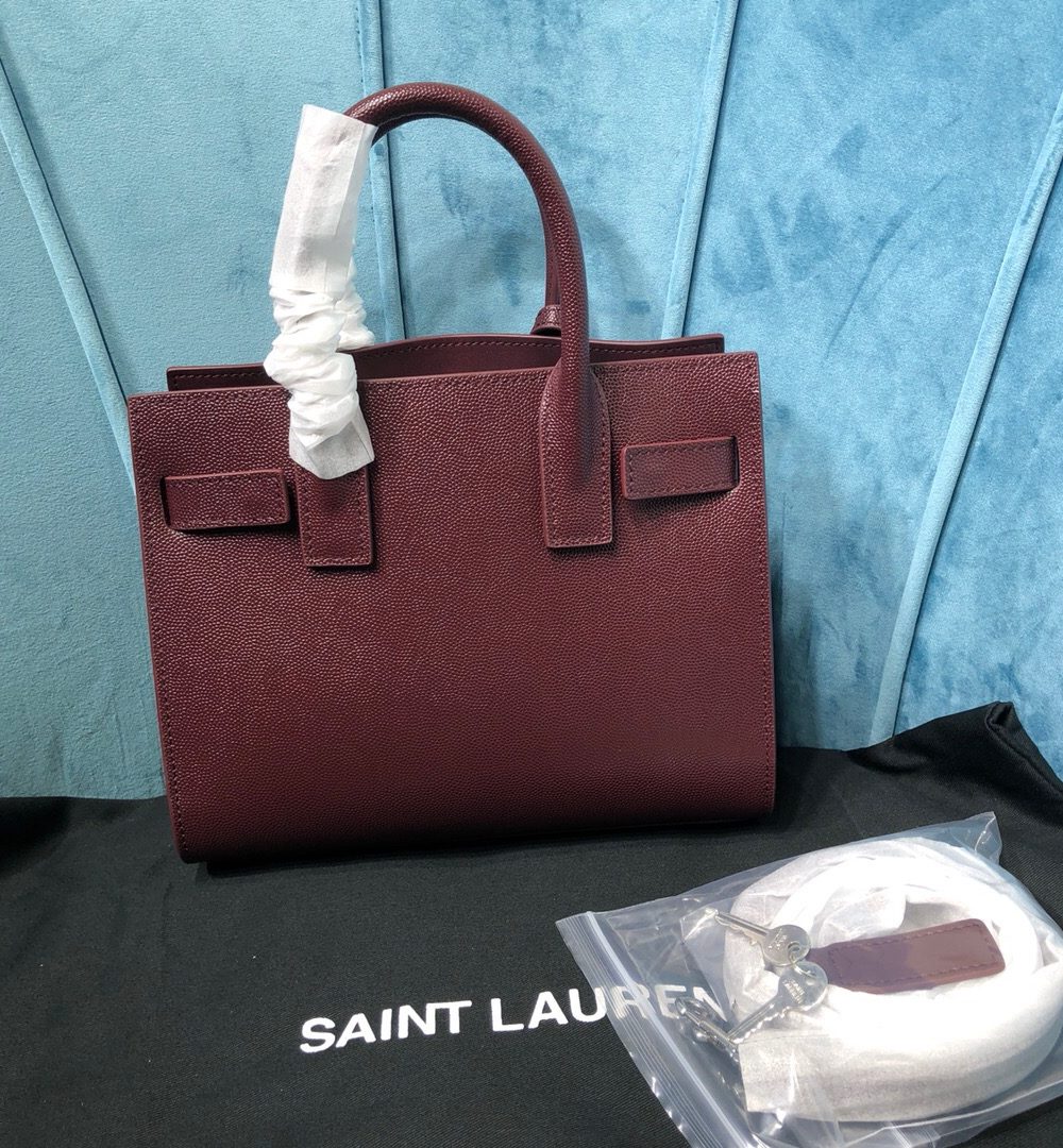 [REP 1:1] Saint Laurent Sac De Jour Nano Burgundy For Women 8.6in/22cm YSL