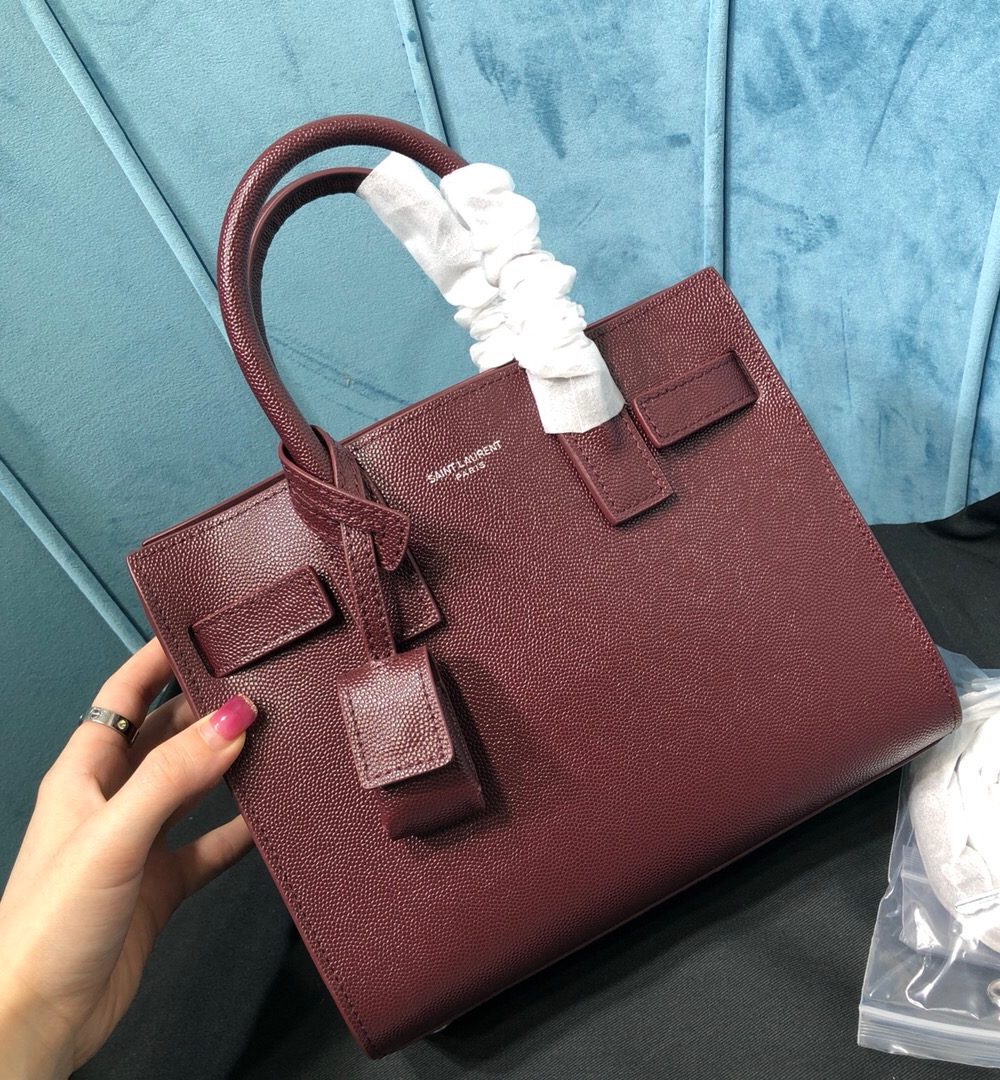 [REP 1:1] Saint Laurent Sac De Jour Nano Burgundy For Women 8.6in/22cm YSL