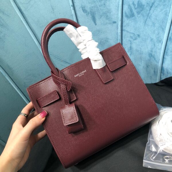 [REP 1:1] Saint Laurent Sac De Jour Nano Burgundy For Women 8.6in/22cm YSL