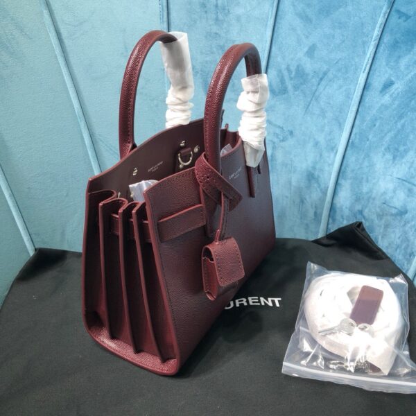 [REP 1:1] Saint Laurent Sac De Jour Nano Burgundy For Women 8.6in/22cm YSL