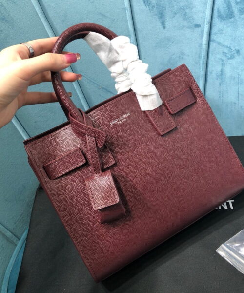 [REP 1:1] Saint Laurent Sac De Jour Nano Burgundy For Women 8.6in/22cm YSL
