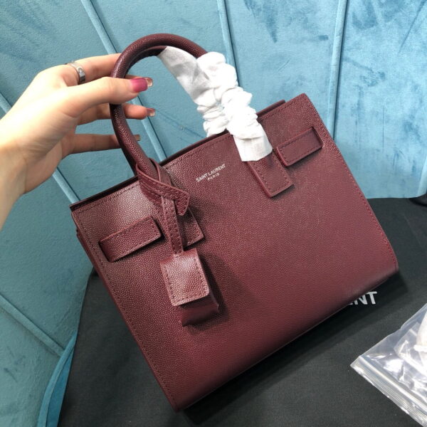 [REP 1:1] Saint Laurent Sac De Jour Nano Burgundy For Women 8.6in/22cm YSL