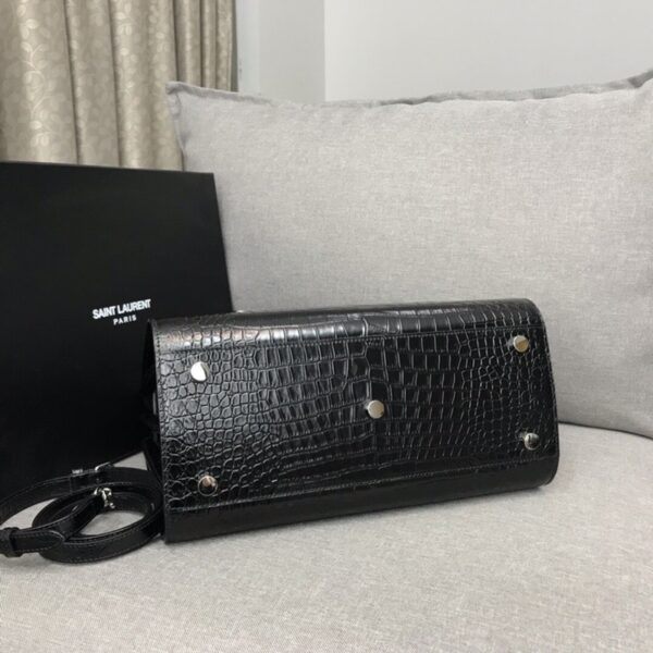 [REP 1:1] Saint Laurent Sac De Jour Small In Embossed Crocodile Black For Women 12.5in/32cm YSL  378299DND1N1000