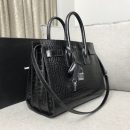 [REP 1:1] Saint Laurent Sac De Jour Small In Embossed Crocodile Black For Women 12.5in/32cm YSL  378299DND1N1000