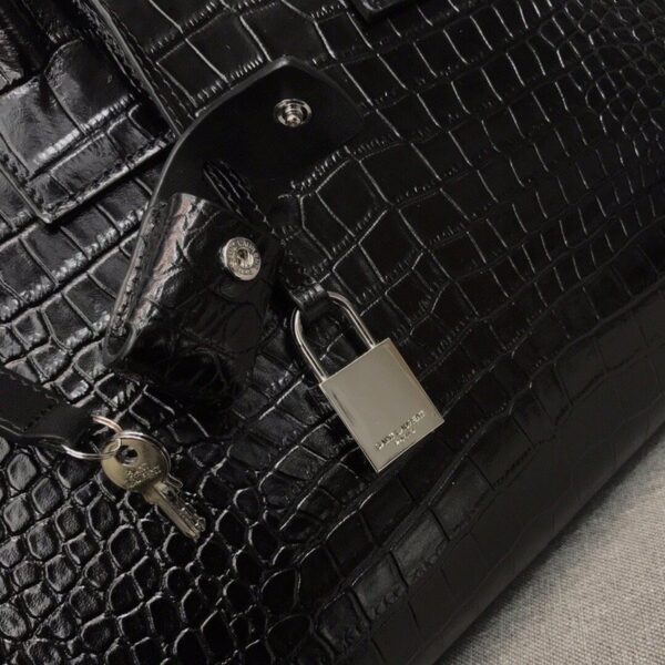 [REP 1:1] Saint Laurent Sac De Jour Small In Embossed Crocodile Black For Women 12.5in/32cm YSL  378299DND1N1000