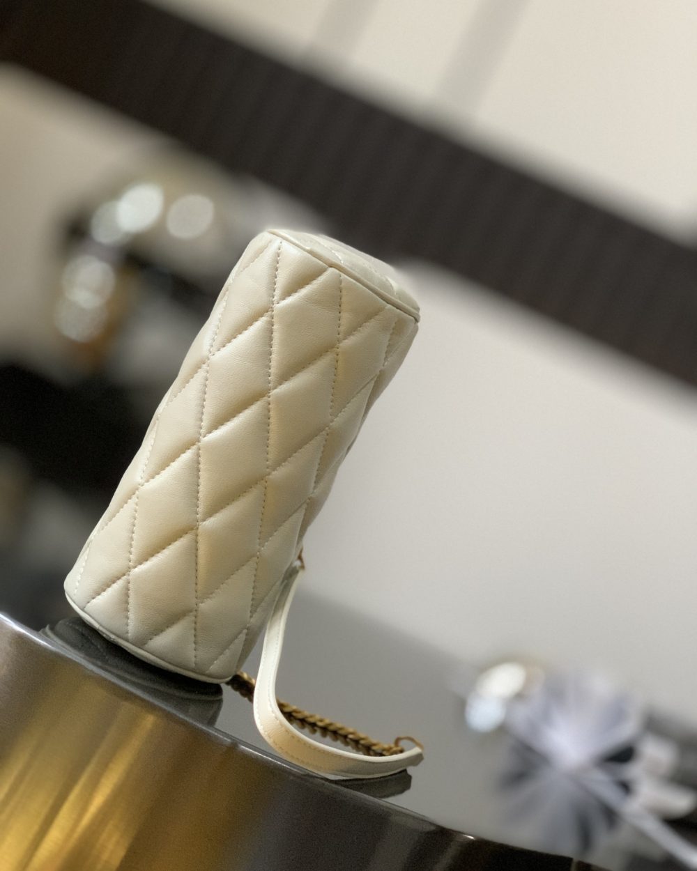 [REP 1:1] Saint Laurent Sade Mini Tube Bag For Women 7.9in/20cm Vintage White YSL 699703AAAJU9207