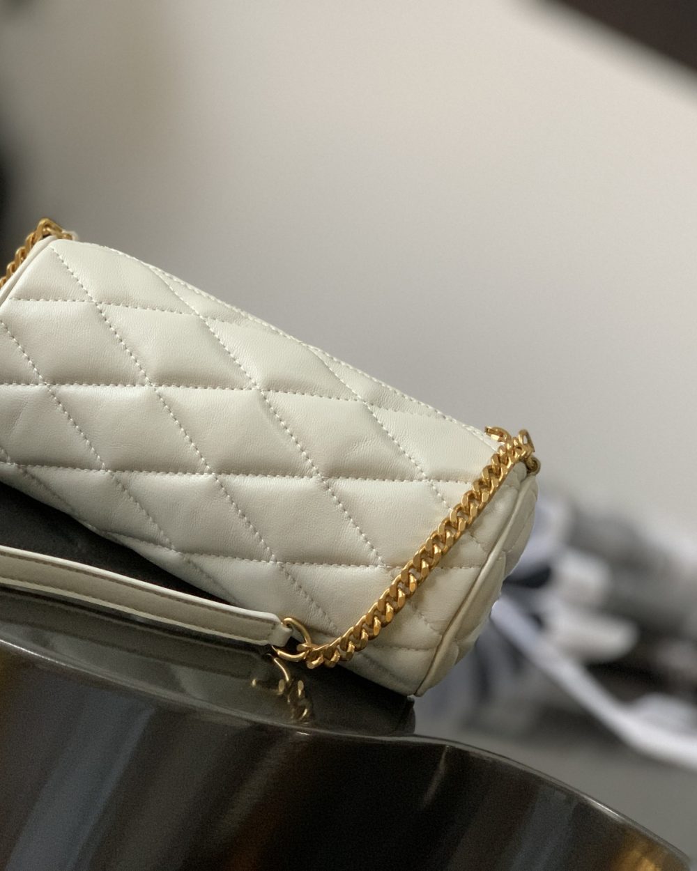 [REP 1:1] Saint Laurent Sade Mini Tube Bag For Women 7.9in/20cm Vintage White YSL 699703AAAJU9207