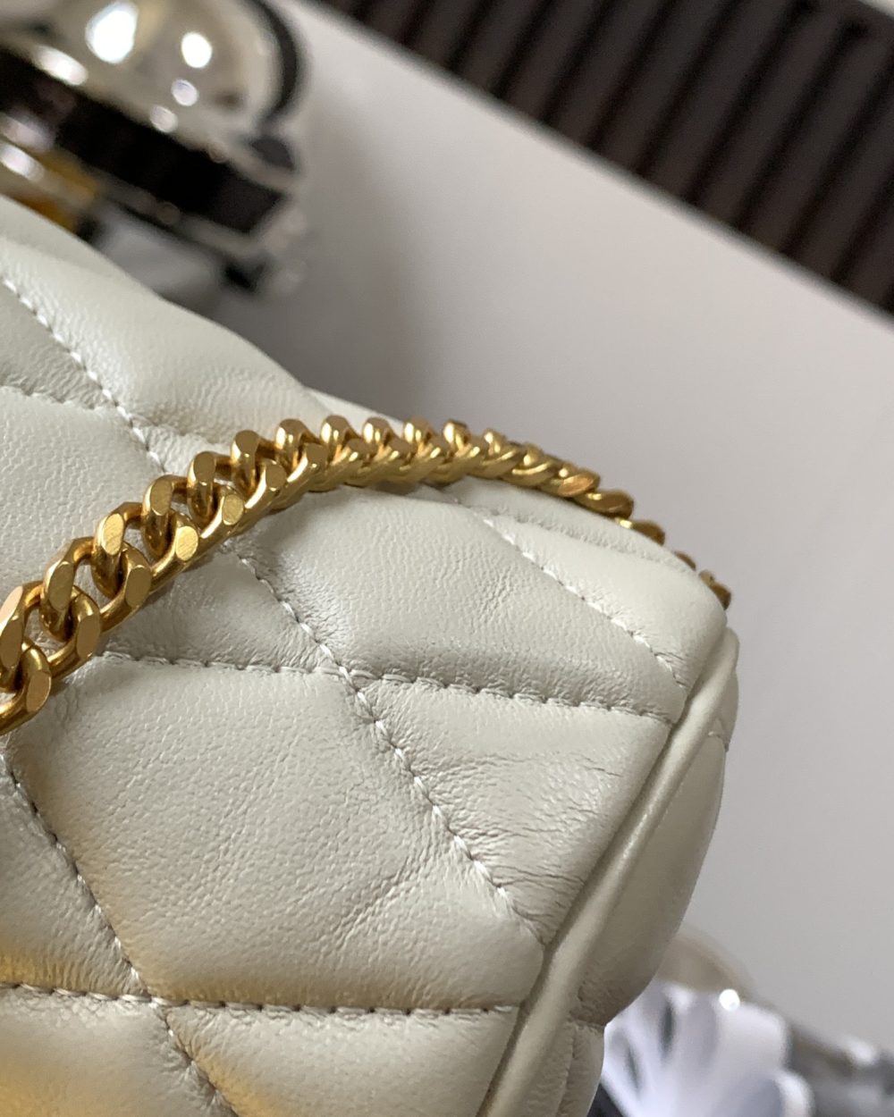 [REP 1:1] Saint Laurent Sade Mini Tube Bag For Women 7.9in/20cm Vintage White YSL 699703AAAJU9207