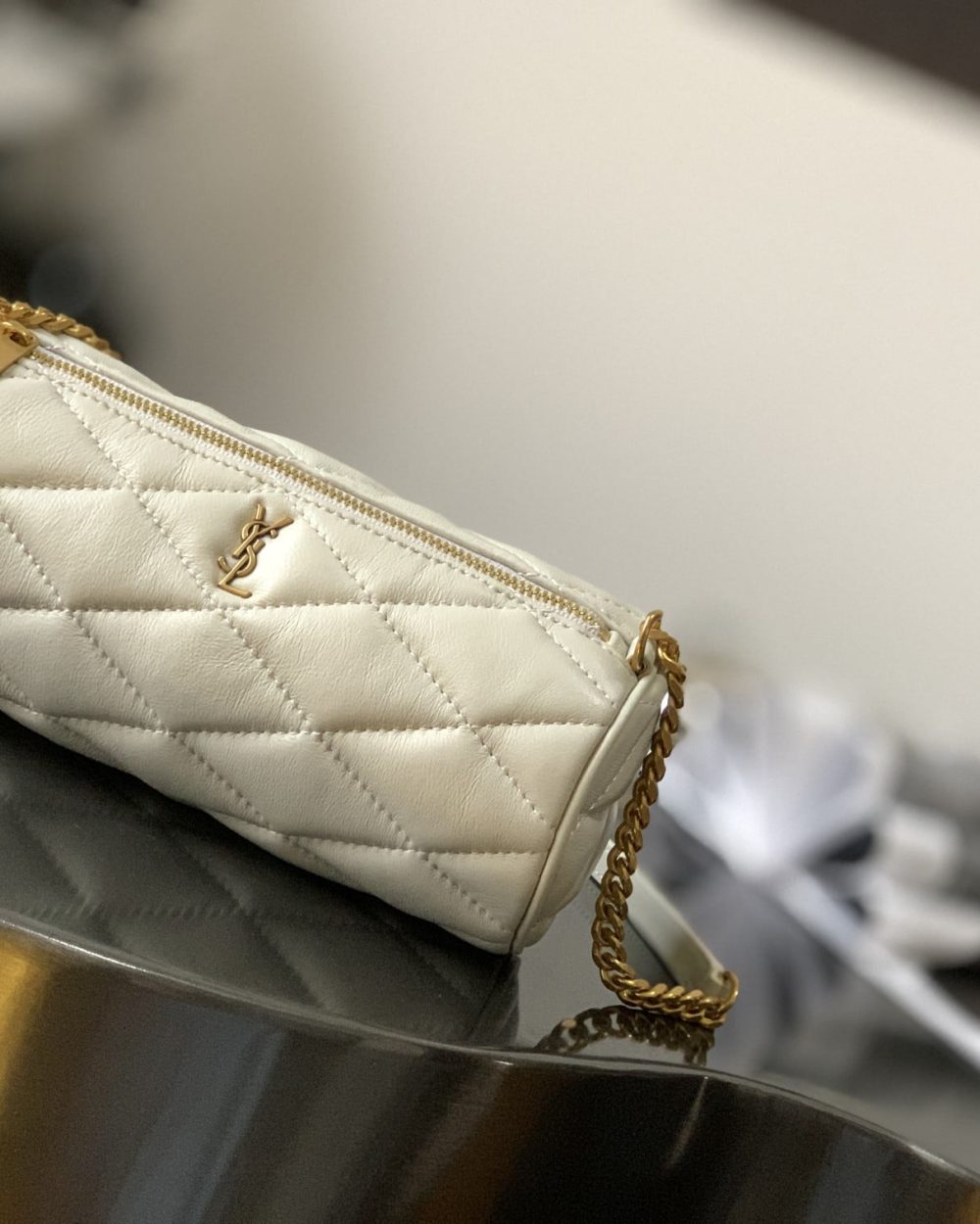 [REP 1:1] Saint Laurent Sade Mini Tube Bag For Women 7.9in/20cm Vintage White YSL 699703AAAJU9207