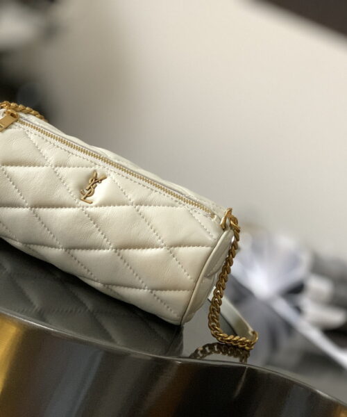 [REP 1:1] Saint Laurent Sade Mini Tube Bag For Women 7.9in/20cm Vintage White YSL 699703AAAJU9207