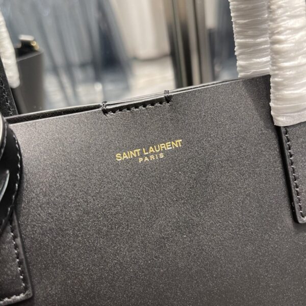[REP 1:1] Saint Laurent Shopping Bag Black Toy In Supple For Women 11in/28cm YSL 600307CSV0J1000