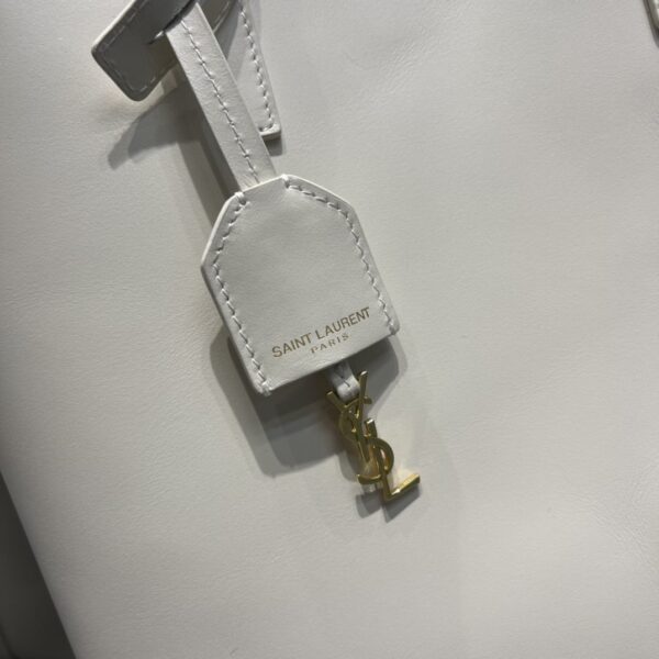 [REP 1:1] Saint Laurent Shopping Bag White Toy In Supple For Women 11in/28cm YSL 600307CSV0J9207