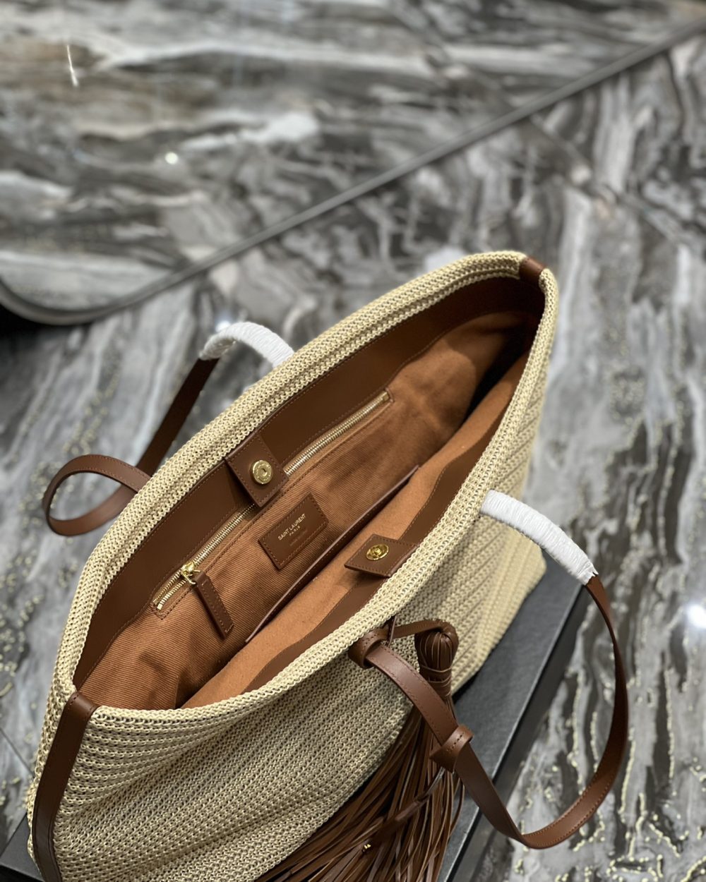 [REP 1:1] Saint Laurent Shopping E/W Beige For Women, Women's Bags 14.6in/37cm YSL