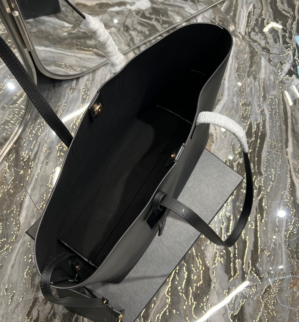 [REP 1:1] Saint Laurent Shopping E/W Tote Bag Black With Gold Hardware For Women 14.5in/38cm YSL 600281CSV0J1000