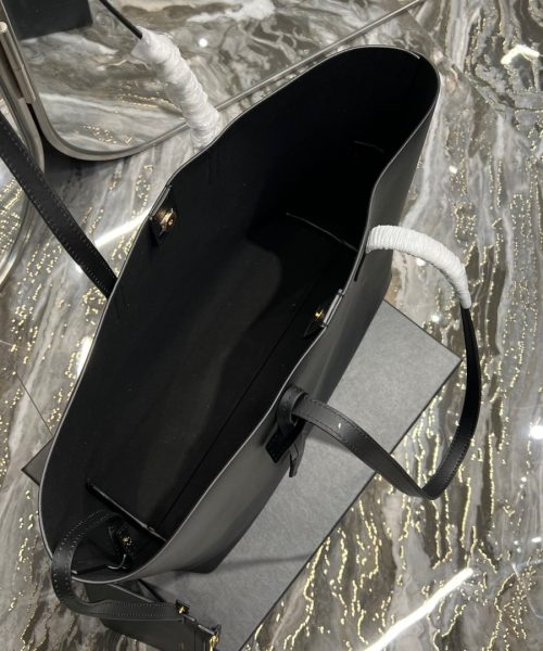 [REP 1:1] Saint Laurent Shopping E/W Tote Bag Black With Gold Hardware For Women 14.5in/38cm YSL 600281CSV0J1000