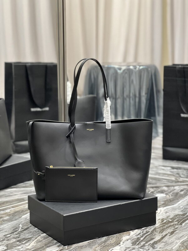 [REP 1:1] Saint Laurent Shopping E/W Tote Bag Black With Gold Hardware For Women 14.5in/38cm YSL 600281CSV0J1000