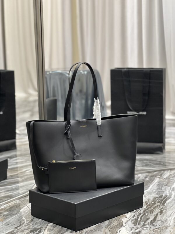 [REP 1:1] Saint Laurent Shopping E/W Tote Bag Black With Gold Hardware For Women 14.5in/38cm YSL 600281CSV0J1000