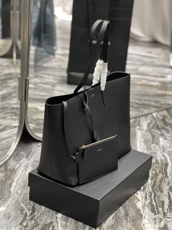 [REP 1:1] Saint Laurent Shopping E/W Tote Bag Black With Gold Hardware For Women 14.5in/38cm YSL 600281CSV0J1000