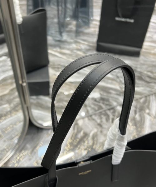 [REP 1:1] Saint Laurent Shopping E/W Tote Bag Black With Gold Hardware For Women 14.5in/38cm YSL 600281CSV0J1000