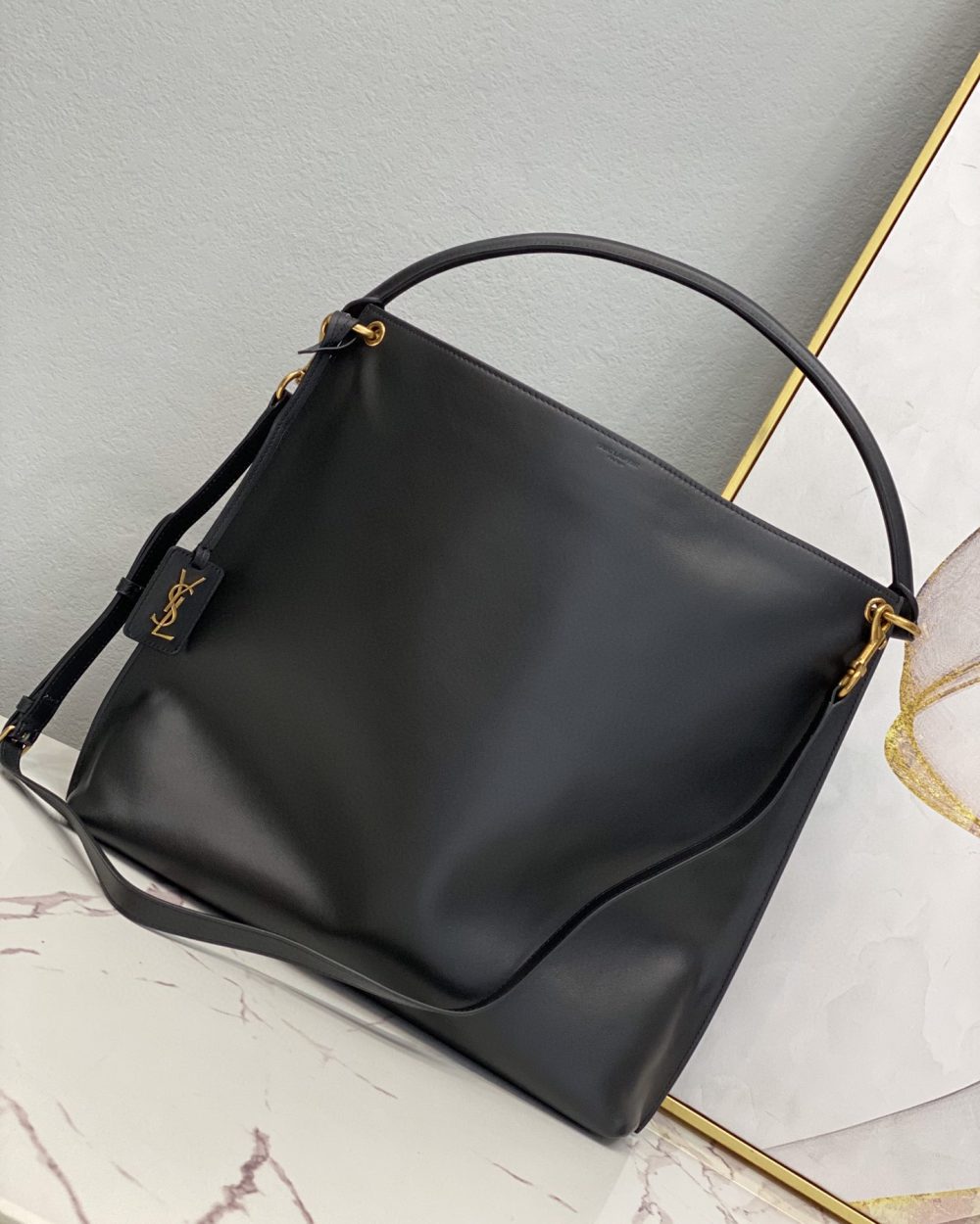 [REP 1:1] Saint Laurent Shopping N/S In Supple Black For Women 13.7in/35cm YSL 600306CSV0J1000