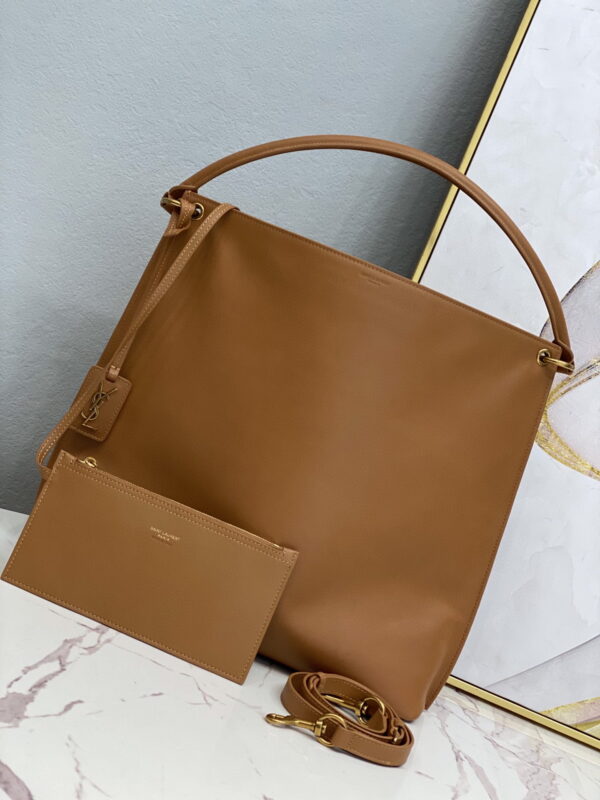 [REP 1:1] Saint Laurent Shopping N/S In Supple Brown For Women 13.7in/35cm YSL