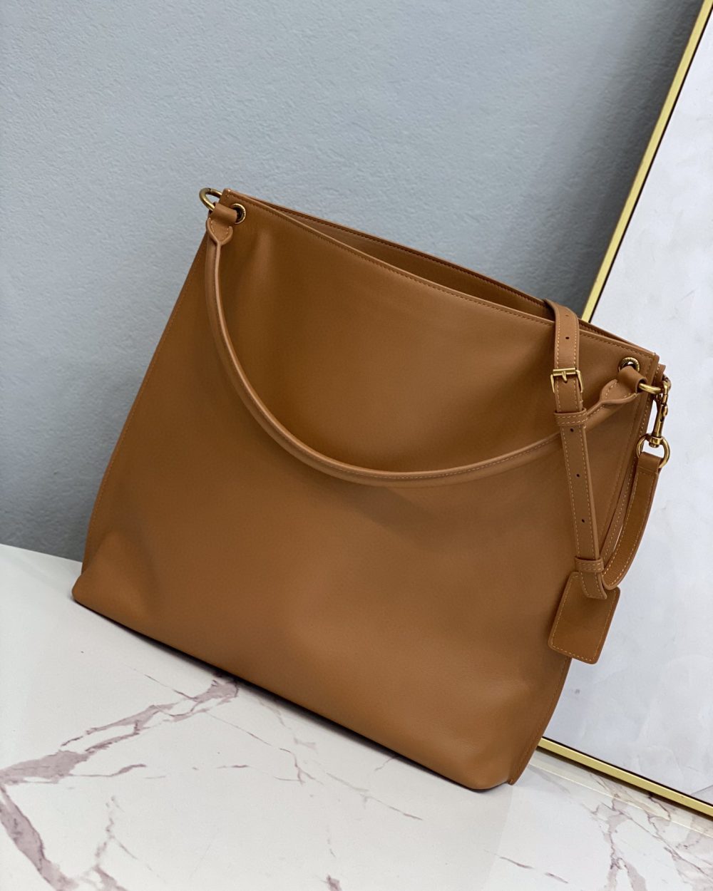 [REP 1:1] Saint Laurent Shopping N/S In Supple Brown For Women 13.7in/35cm YSL