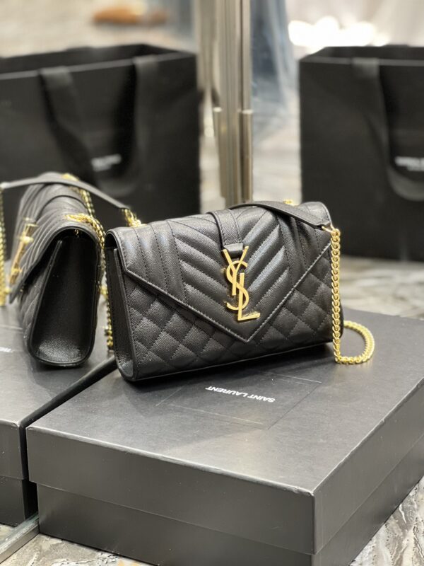 [REP 1:1] Saint Laurent Small Bag Black In Mix Matelasse For Women 8.2in/21cm YSL 600195BOW911000