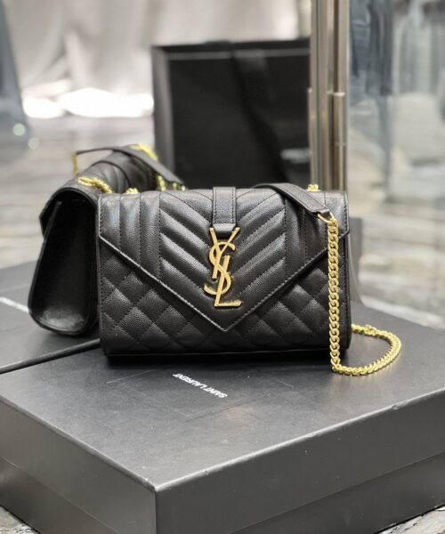 [REP 1:1] Saint Laurent Small Bag Black In Mix Matelasse For Women 8.2in/21cm YSL 600195BOW911000